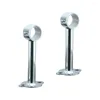 Shower Curtains 2Pcs 32MM Stainless Steel Closet Rod Bracket Wardrobe Mounting Pipe Heavy Duty Curtain For Stick