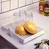 Kitchen Storage Foldable Dish Plate Drying Rack Organizer Plastic Holder Cooking Pan Stand Bowl Drainer