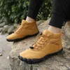 GAI Dress Barefoot Men Waterproof Winter Sneakers Ankle Snow Plush Hiking Boots Warm Sporting Shoes Big Size 47 Black 231020 GAI