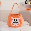 Bomboniera di Halloween Cestino di zucca Pipistrello con la faccia di fantasma Secchio portatile Cestini di caramelle di Halloween Tote bag riutilizzabile Forniture Drop Delive Dhb7B