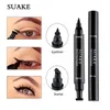 Göz Shadowliner kombinasyonu 2 in1 kanatlı damga sıvı eyeliner kalem su geçirmez hızlı kuru çiftleştirilmiş siyah conta astar kalemi kadınlar için makyaj kozmetik 231020