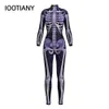 Salto stampato scheletro cosplay di halloween costume da festa sexy corpi street cofon per donne per donne