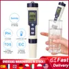 PH Meters 5 in 1 Digital Water Quality Detector PH/EC/TDS/Salinity/Temperature Testing Meter Multi-Function Water Quality Tester Monitor 231020