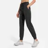 LuLu Align Luluemon yogabroek met dames naakt aanvoelende stof losse pasvorm Sport Actieve rug taille Lounge Jogger Fitnesslegging met twee zijzakken lululelemen