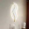 Wandlampen Kamer Decor Slaapkamer Moderne Veer Led Kunst Kroonluchter Hanglampen Luxe Gang Achtergrond TV Nachtkastje Decoratief