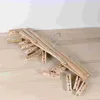 Colgadores Clip ganchos 16 clavijas tendedero giratorio colgante calcetín de bambú pinza para ropa a prueba de viento bebé de madera