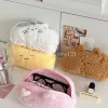Cute Cartoon Plush Student Girls Pencil Case Ladies Travel Storage Bags Portable Women Cosmetic Bag Simple Clutch Purse Handbags