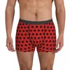 Onderbroeken Retro Polka Dots Ondergoed Rood en Zwart Heren Shorts Slips Elastische Trunk Print Plus Size