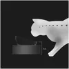 파티 선호 Petkit Stainless Steel Pet Dog Cat Double Bowls 조정 가능한 안티 슬립 푸드 워터 그릇 피더를 먹이는 Gamelle Pour dhejt