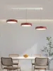 Hängslampor nordisk ledlampa används för matsal sovrum foajé kök vit svart röd gul dimbar fjärrdekoration