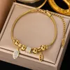 Luxury designer bracelet Elegant Fashion 18K Gold Agate Shell chain Mother Women Girls Couple Holiday Birthday Party Gifts chains