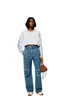 Jeans pour femmes de concepteur d'automne d'hiver broderie en denim taille haute creux patché et pantalon en denim droit brodé mode Jog2308
