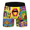 Calzoncillos Esqueleto Rosa Hamburguesa Labios sexy Pepino Impreso 3D Boxers para hombres Calzoncillos Pantalones cortos Ropa interior suave y elástica Bragas masculinas