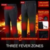Pantalon d'extérieur Intelligent électrique chauffé chaud hommes femmes USB couche de Base chauffante pantalon élastique pantalon