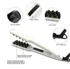 Curling Irons Fast Volumzing Ferro de Cabelo Cerâmico Alisador de Cabelo Volumizing Flat Irons Aquecimento Artefato Fofo Cabelo Onda Styler Ferramenta de Crimpagem 231021