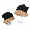 Boinas de alta calidad estilo padre-niño sombrero occidental hip-hop pelucas de mendigo adultos niños con capucha crochet borla creativa moda
