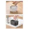 Dispensador de sabão líquido 2pcs dispensadores de prato com suporte de esponja empurrar caixa de armazenamento de bancada de cozinha durável