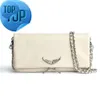 7A Pochette Rock Swing Your Wings borsa da donna borsa tote Borsa a spalla uomo in vera pelle Zadig Voltaire catena ad ala Pochette moda di lusso Borse a tracollagk