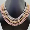 Minsanite Hip Hop Jewelry 12 mm S925 Srebrny VVS Bagieette Lab Diamond Miami Cuban Link Sain