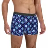 Sous-vêtements Evil Eye Sous-vêtements Bleus et Argent Sexy Culottes douces Shorts personnalisés Slips pour hommes Poche Boxershorts surdimensionnés