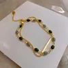 Accessori per braccialetti con ciondoli per donna Catena di perline color oro con cristallo a doppio strato Regalo di gioielli con braccialetto regolabile 231021