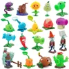 Figurines de jouets d'action Plantes vs Zombies Colle dure en caoutchouc souple Ensemble complet de poupées Tireur de pois Vente en gros PVZ Anime PVC Figure Kid Cadeau 231020