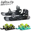 Snowboards Skis LightenUp Mini Ski Skates Snow Outdoor Adjustable Mini Skiing Sled Snowboard Boots Ski Snow Skate Shoes Snow Board Combine 231021