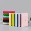 Notizblöcke Macaron Farbe A5 A6 6 Ringbuch PU Clip-on Notizbuch Leder Loseblatt-Notizbucheinband Notizbücher Journal Kawaii Briefpapier 231020