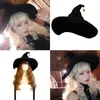 Party Hats Curved Cone Witch Hat Costume Accessory Women Point Witch Hat for Halloween Christmas Costume Party 231020