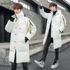 Herenvesten Winter 2024 Witte Eend Donsjack voor Mannen Kleding Middellange Lange Mode Werkkleding Knappe Losse Jas Puffer F 231020