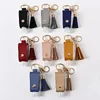 Keychains Travel Bottle Keychain Holder Hand Sanitizer Leather Refillable Container Flip Reusable Key Chain Tassel Zipper Bag Clips