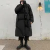 Parkas pour hommes veste d'hiver hommes chaud mode surdimensionné noir épaissi Long manteau Streetwear coréen lâche hommes épais pardessus 231020