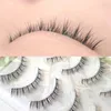 False Eyelashes 5 Pairs Short Set Volume Soft Clear Band Lightweight 3D Mink Lashes Faux Cils Handmade Fake