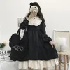 Stedelijke sexy jurken Japanse stijl herfst damesjurken Hoge taille Afslanken Contrasterende kleur Ruches Sweet Lolita-jurk Prinses Kawaii-kleding 231021