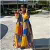 Etniska kläder Etniska kläder Robe Africain Femme Loose Y Digital tryckklänning Kvinnor Plus Size Kaftan Mujer Vestido Maxi Nigerian DHMVG