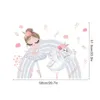 Wall Stickers Cartoon Pink Ballerina Girl Unicorn Rainbow Wall Stickers for Kids Room Baby Girls Room Decoration Wall Decals Room Interior 231020