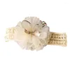 Hair Accessories Infant Child Band For Rhinestone Headdress Baby Girl Mesh Elastic Headband Turban Heap Wrap