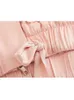 Women's Leather Faux TRAF Pink Bomber Jacket for Women High Quality Coat Vintage Spring Summer Female Fashion Long Sleeve Loose Top 231020