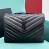 2023 Designer Bag Mulheres Caviar Bolsas Bolsas Bolsas De Ombro Tote Bagg Preto Bezerro Clássico Listras Diagonais Acolchoadas Correntes Dupla Flap Nedium Cross Body Bags