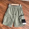 Summer Men's Pants Mens Shorts Designers last Badge Patches Sweatpants Sports Trouser Big Pocket Overallers byxor Man Stones Island Cargo Y32R