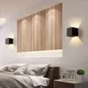 Lâmpada de parede cama led hexagonal decoração do quarto velas penteadeira camarim coreano interruptor do quarto