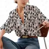 Blusas femininas camisa casual moda temperamento topo camisa elegante feminino colarinho botão toda a temporada meia idade solto ajuste continente china