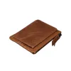 Korthållare Zero plånbok Retro Creative Mini Storage Bag Handgjorda äkta läderplånböcker Multifunktionellt fallpaket