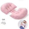 Almohadas de maternidad Almohada de maternidad de cintura de algodón para mujeres embarazadas almohada de embarazo U almohadas de cuerpo completo para dormir cojín de embarazo productos 231020