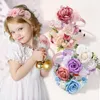 Haarschmuck 1 STÜCK Wunderschönes Hoop-Blumen-Stirnband für Baby-Performance-Hochzeits-Anzieh-Haarband-Perlen-dekoratives Mädchen