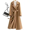 Womens Wool Blends England Style Woolen Jacket Loose Tops Justerbara midja Kvinnliga kläder Autumn Winter 231021