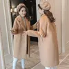 Womens Wool Blends Luxury Elegant Winter Overcoat Long Woolen Coat Cardigan England Style Female Loose Solid Jacket 231021
