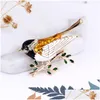 Pins Brooches Cute Animal Magpie Brooch For Men Women Creative Bird Pins Unisex Suit Jacket Clothing Collar Pin Buckle Fashio Jewel Dhpag