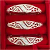 Bangle estilo étnico pedra strass pulseira conjunto senhoras acessórios de pulso menina 3pcs / dhbow