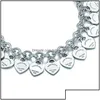 Schakelarmbanden Sieraden Sterling Sier 925 Klassiek Mode Hartkaart Damesarmband Vakantiecadeau 200925 Droplevering 2021 Pdqz Dhtnc